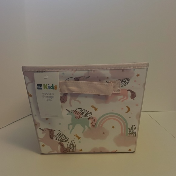 The Big One Kids Unicorn medium Storage Tote. 7.5” H, 10” W, 13” D. Set of 2 - Picture 7 of 17